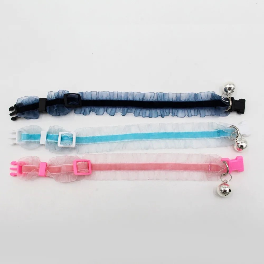 Pet Cat Dog Collar Kitten Bells Safety Cute Lace Stretch Quick Release Pet Puppy Cat Collar Supplies Soft Collar Pet Cat Dog Collar Kitten Bells Safety Cute Lace Stretch Quick Release Pet Puppy Cat Collar Supplies Soft Collar
