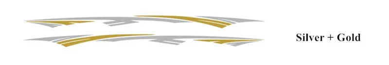 1 Набор, автомобильные наклейки на талию для KIA Sorento 2010-, внедорожные спортивные полосы, наклейки, автомобильные аксессуары для тела, водонепроницаемые наклейки - Название цвета: Silver - Gold