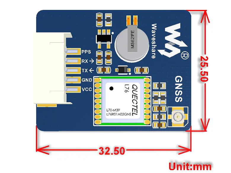 L76X-GPS-Module-size
