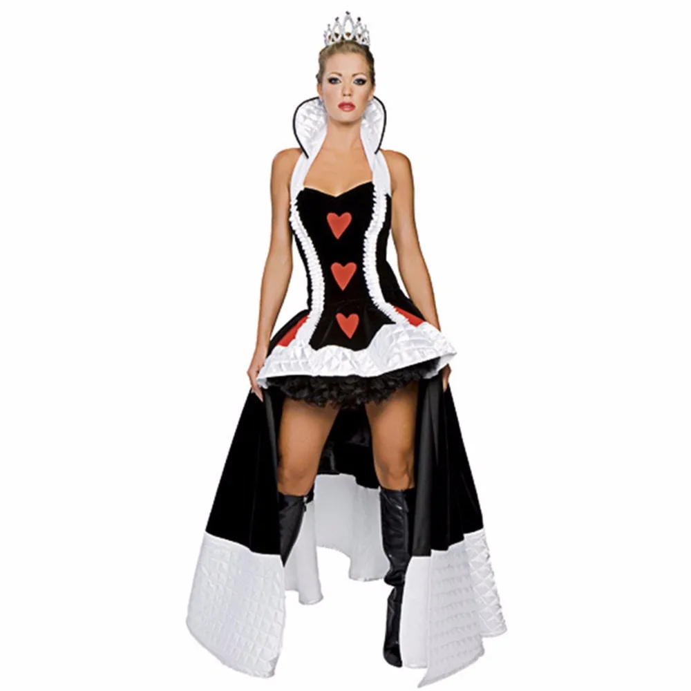 

Adult Iracebeth The Red Queen Cosplay Costume Alice in Wonderland Sexy Red Queen of Hearts Halloween Party Gothic Fancy Dress