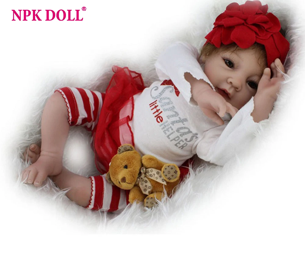 

22''Handmade Lifelike Baby Doll Soft Silicone Vinyl Reborn Dolls W/Clothes Gift