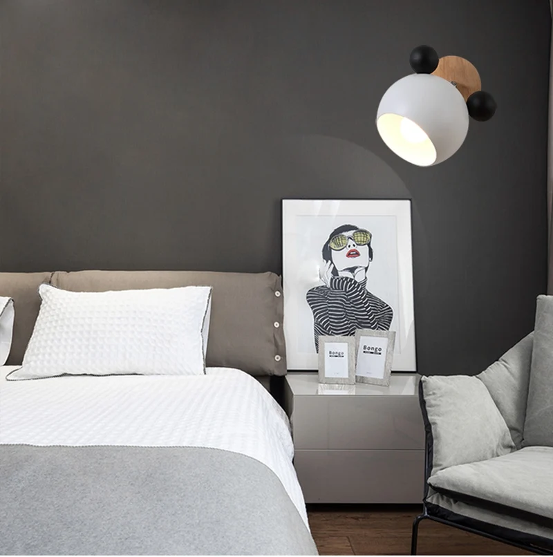 LED Creative Cartoon Nordic Wall Lamp for Children Study Reading Bedside Bedroom Aisle Hotel Wall Light Home Decoration Light (13)