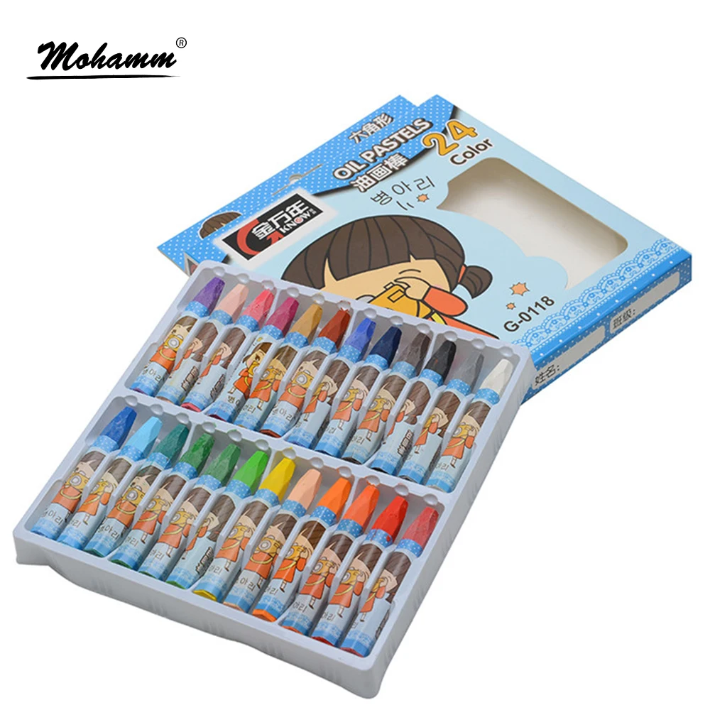 Download GEnvAnA Creative Cartoon 24colors Non Toxic Crayon Oil ...