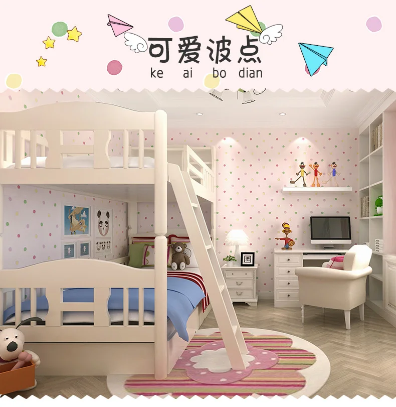 Papel De Parede Wallpaper Kids For Bedding Room Dots Pattern Boys