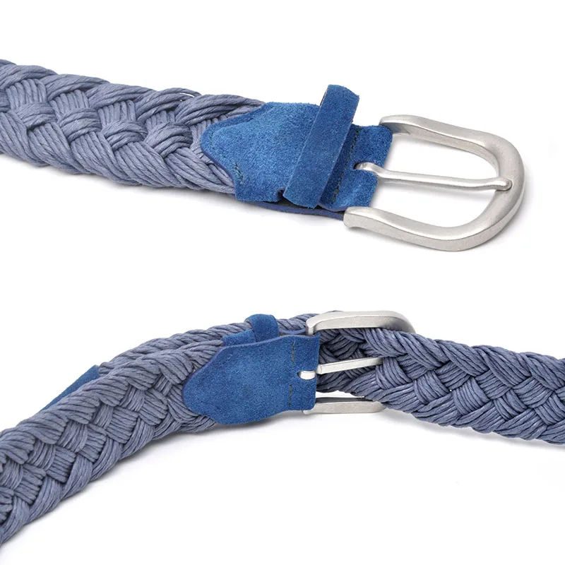 Mens Stretch Elastic Jeans Belt nylon waistband The belt can reach up to 47 inches