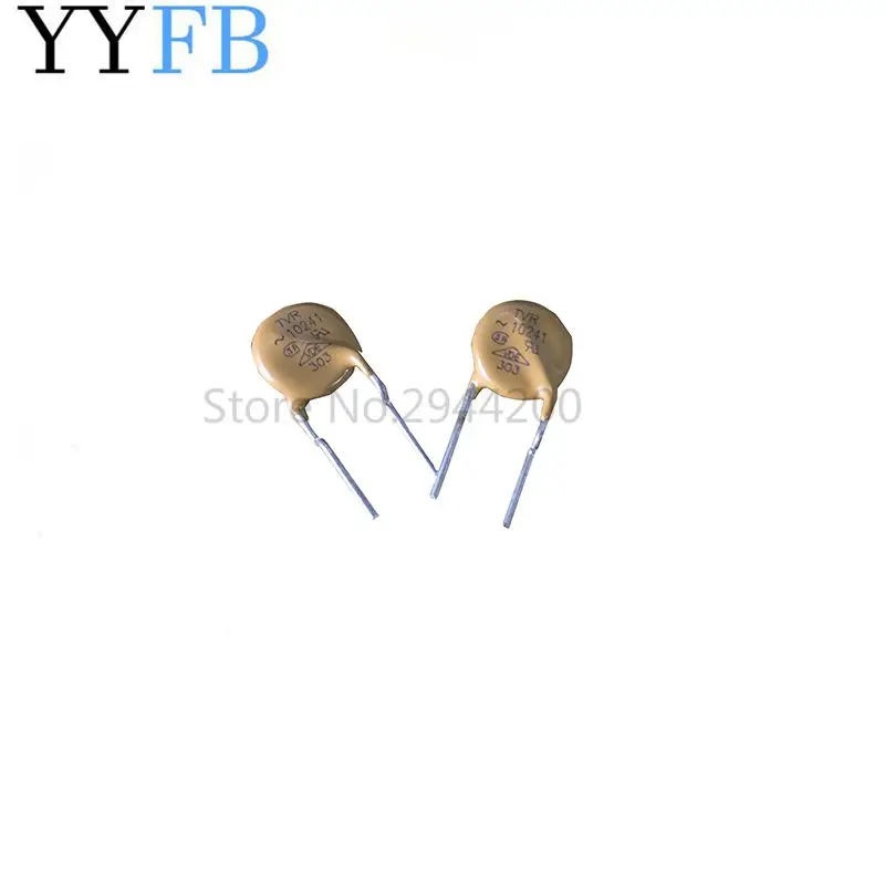 Varistor TVR10241 chip de 240V diámetro 10mm TVR10241KSY, pie recto