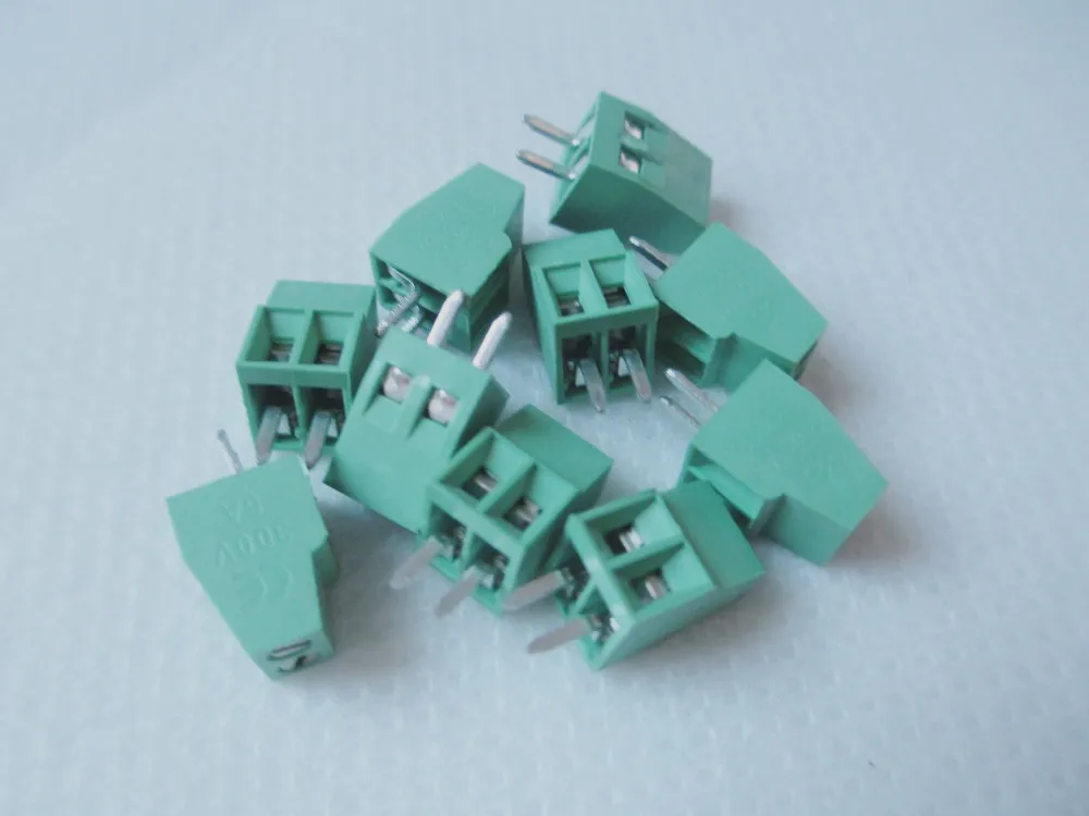 

Fixmee 10pcs 2 Poles/2 Pin 2.54mm PCB Universal Screw Terminal Block Connector
