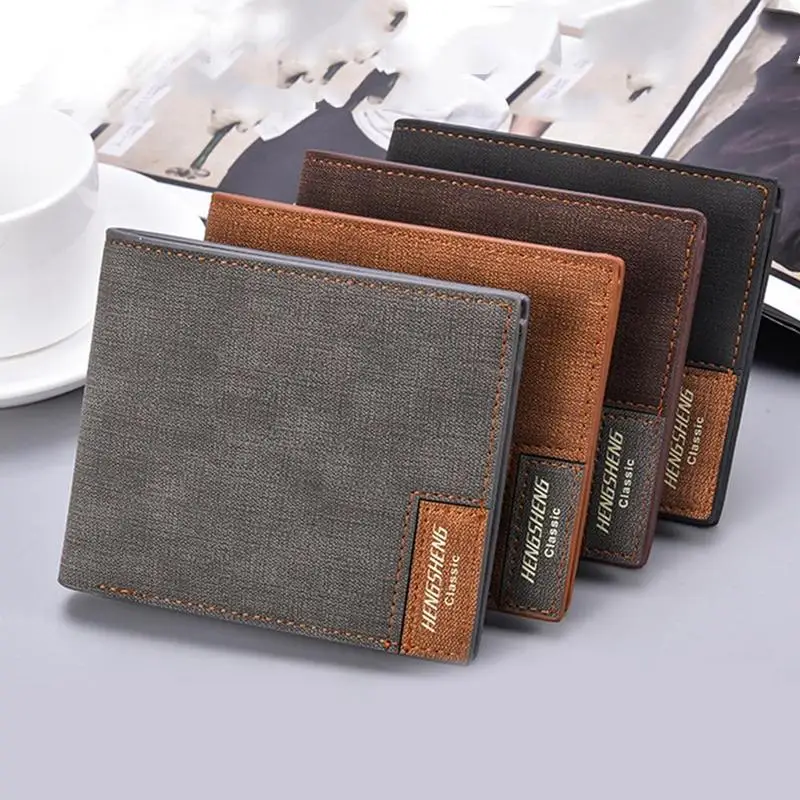 

Fashion Causal Solid Color PU Leahter Mens Women Leather Slim Bifold Credit ID Card Holder Slim Wallet Billfold Purse Clutch
