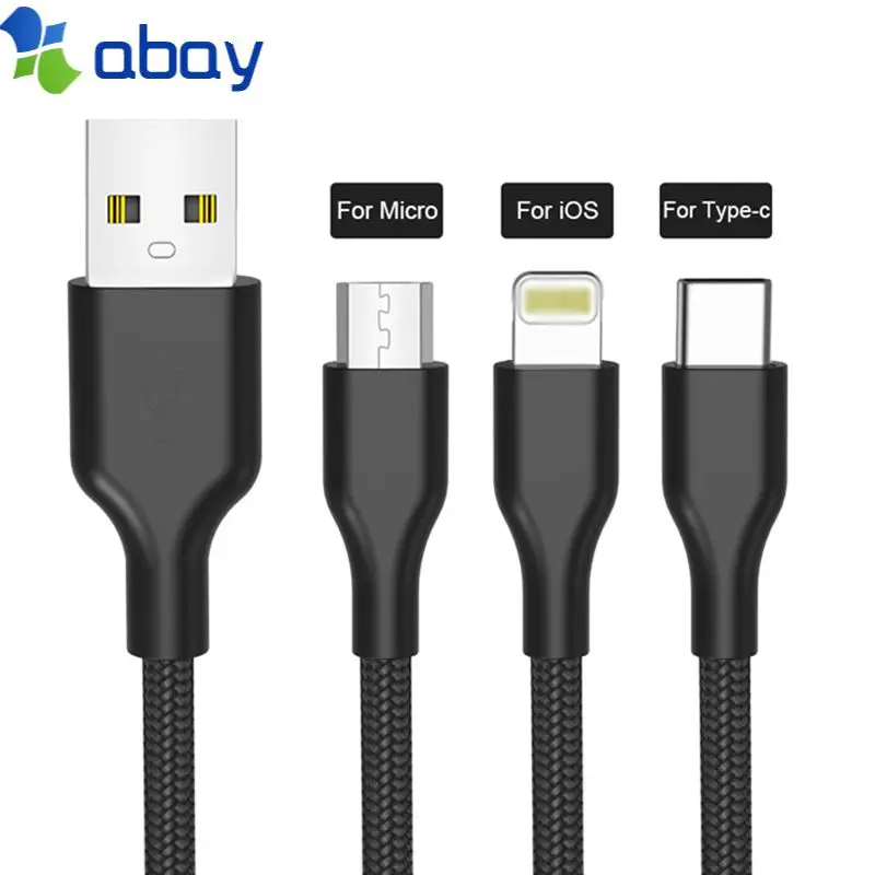 

abay USB Cable for iPhone X XS Fast Charging Micro Cable for Samsung Type C Data Sync Cable for Huawei Xiaomi Phone Charger Cord