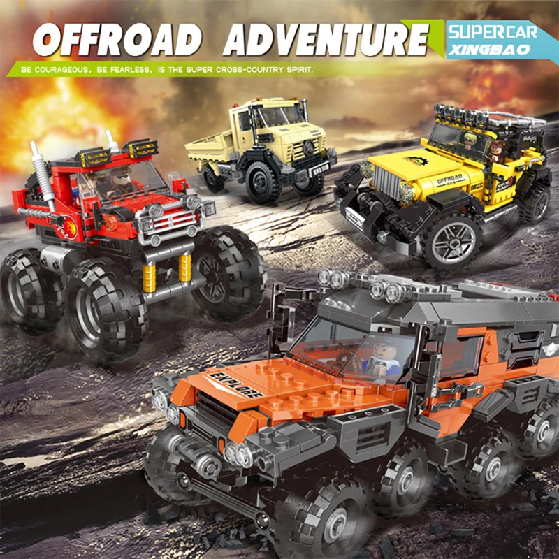

Xingbao Technic the Big Foot All Terrain off-road Vehicle Model Super Truck Building Blocks Bricks Legoinglys Car Children Toys