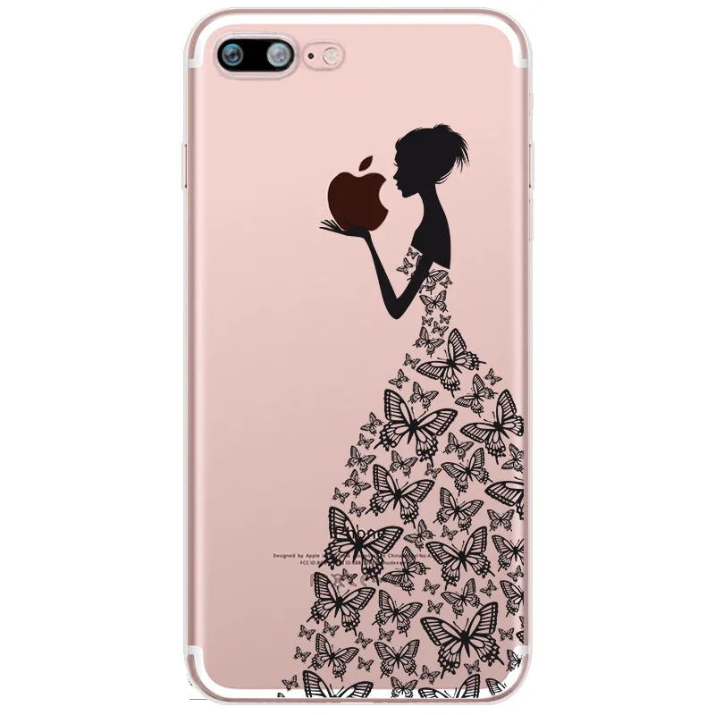 Elephant Butterfly Dandelion Patterned Soft Silicone TPU Phone Case Cover For iphone 7 8 6 6s Plus 5 5s SE X Xs XsMax Xr Coque