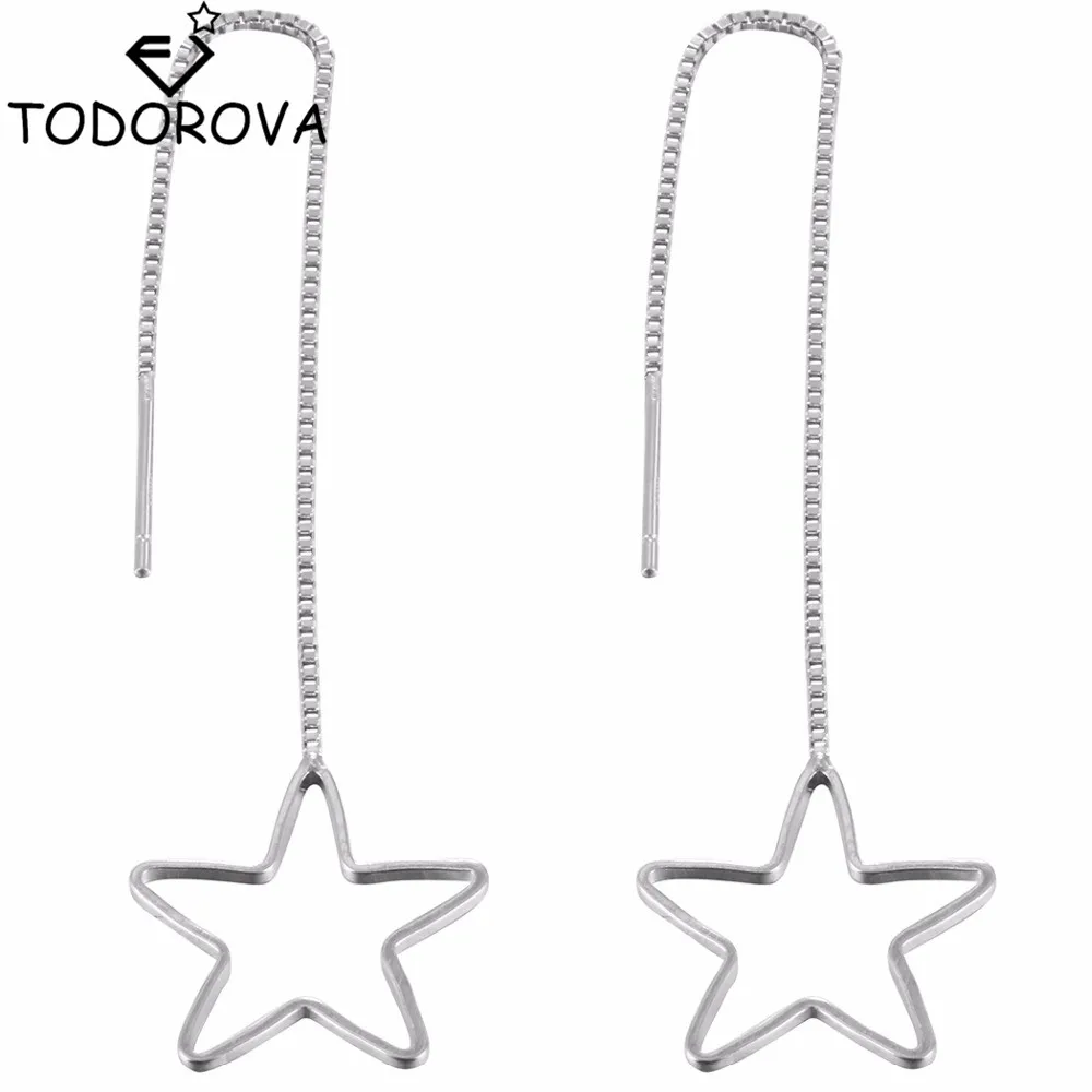 

Todorova Boucles Long Star Chain Tassel Ear Line Drop Earring Women Jewelry Dangle Pendientes Brincos Mujer oorbellen