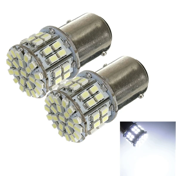 1157/BAY15D 50 1206 SMD LED автомобилей Хвост тормозной Стоп Включите свет лампы белый 360 градусов водить автомобиль фонари (10 шт.)