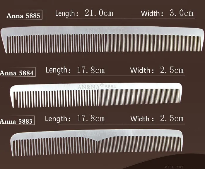 Профессиональная парикмахерская расческа из нержавеющей стали в 5 дизайнах на выбор, супер-тонкая стальная парикмахерская расческа для стрижки из прочного материала