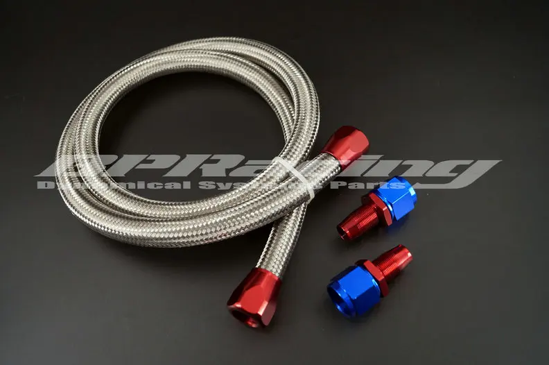 1 Meter An8 Durable Braided Stainless Steel Racing Fuel Oil Hose Line