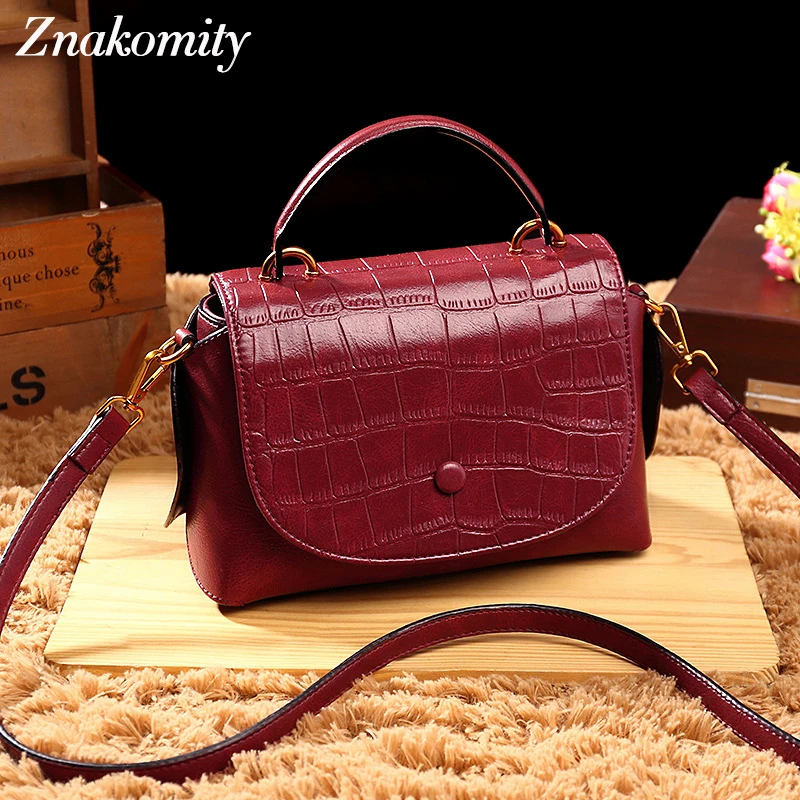 

Znakomity Red Vintage Bags Handbags Women Boston Small Leather Ladies Shoulder Bag Casual Soild Color Crossbody Ladies Bags 2019