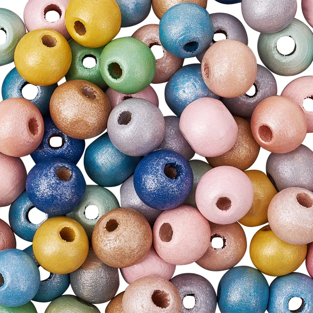 

6mm 8mm Round Wood Wooden Bead for Jewelry Making Loose Ball Beads for DIY DIY Necklace Bracelets Earrings Material F60