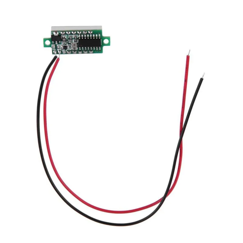 0,28 дюйма 1 шт. мини DC3-30V зеленый/синий светодиодный 2 провода цифровой дисплей Напряжение вольтметр Авто Стайлинг авто аксессуары для кемпинга