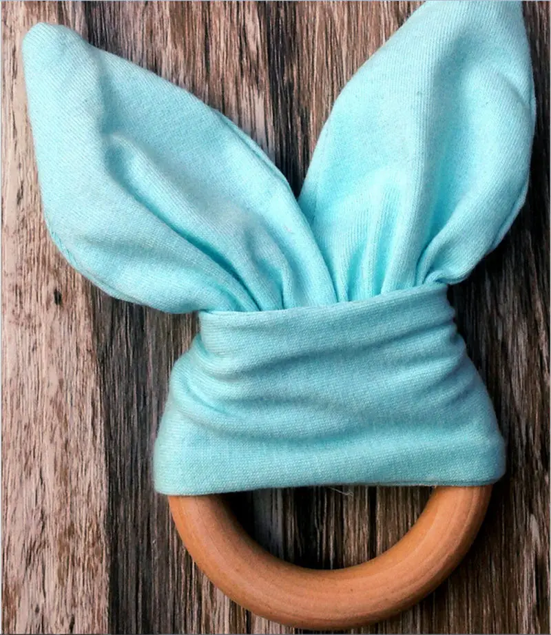 Прорезыватель для зубов pudcoco безопасная из дерева натуральный кролик|baby teether|teething