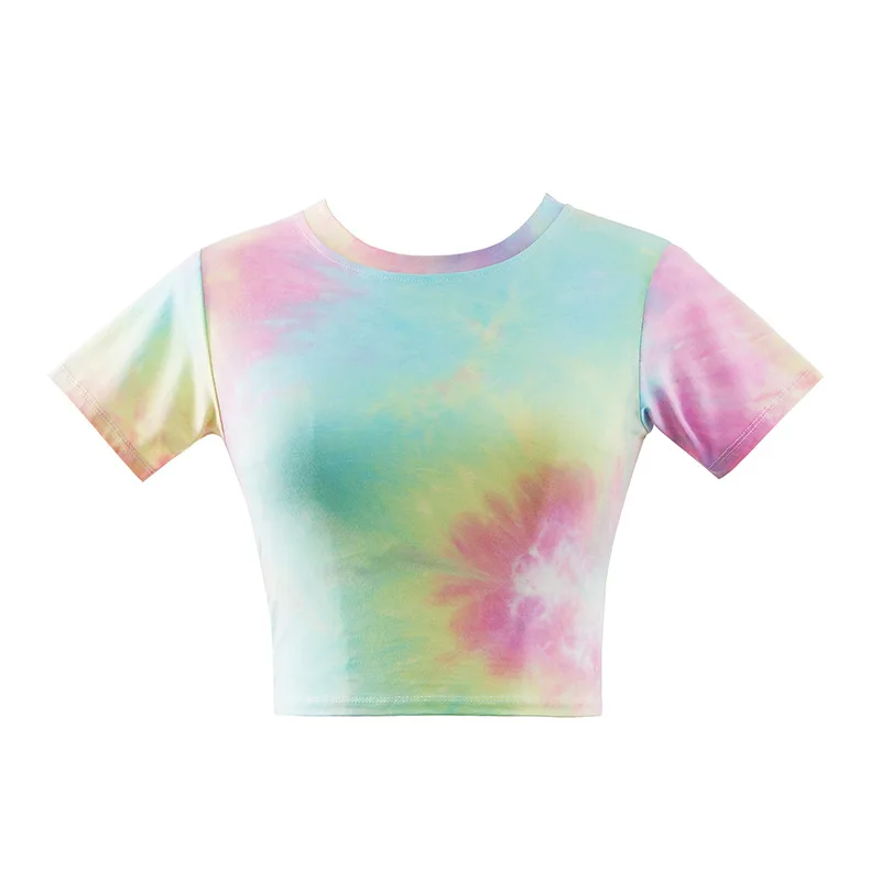 

Fashion Women Slim T-shirt Female Short Stretch T-shirt Casual Color T-shirt Summer New