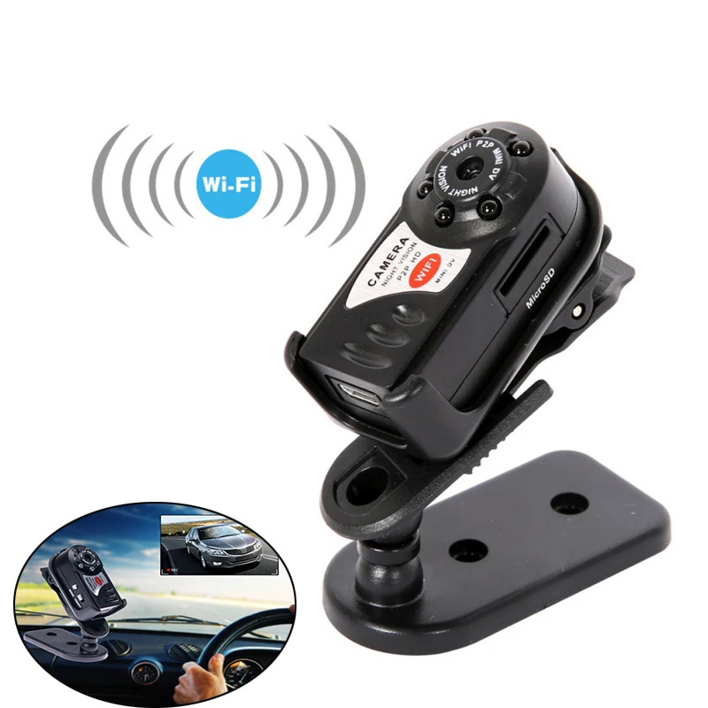 Мини камера Q7 480P Wifi DV DVR Беспроводная с шестью лампочками мини видеокамера