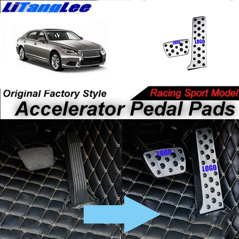 

LitangLee Car Accelerator Pedal Pad Cover Foot Throttle Pedal Cover Sport Racing Model For Lexus LS 460 2007~2017 AT