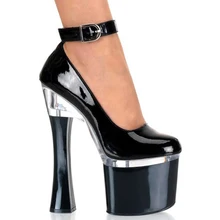 18 cm schuhe mit hohen absätzen 2015 neue schuhe Dick mit wasserdicht hochhackigen schuhe weiß bühnen