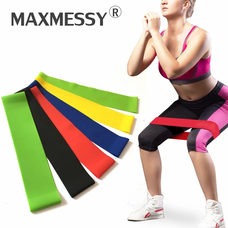 MAXMESSY Elastic Resistance Bands Rubber Bands Strength Fitness Exercise Workout Training pull