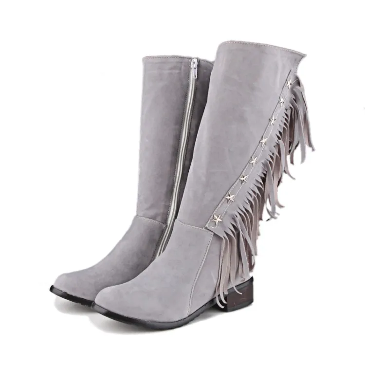 

2016 Winter Boots Botas Mujer Big Size 33-50 New Round Toe Buckle Boots For Women Casual Fashion Warm Winter Shoes 920