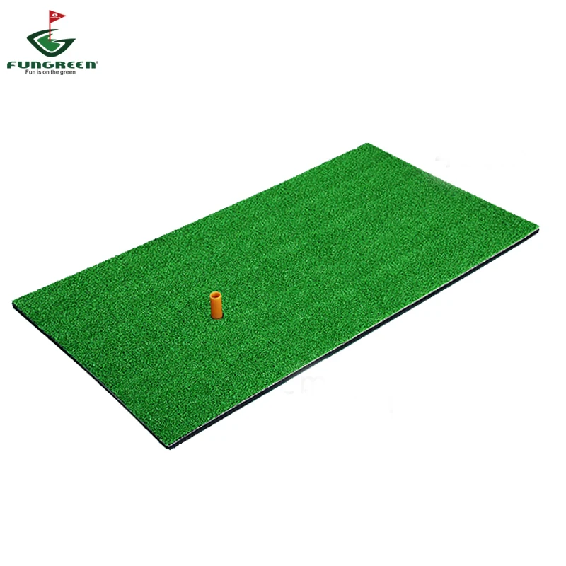 Golf Mat 21x52cm Eco-friendly Indoor Outdoor Backyard Indoor Training Mat Practice Rubber Tee Holder Green Golf Hitting Mat
