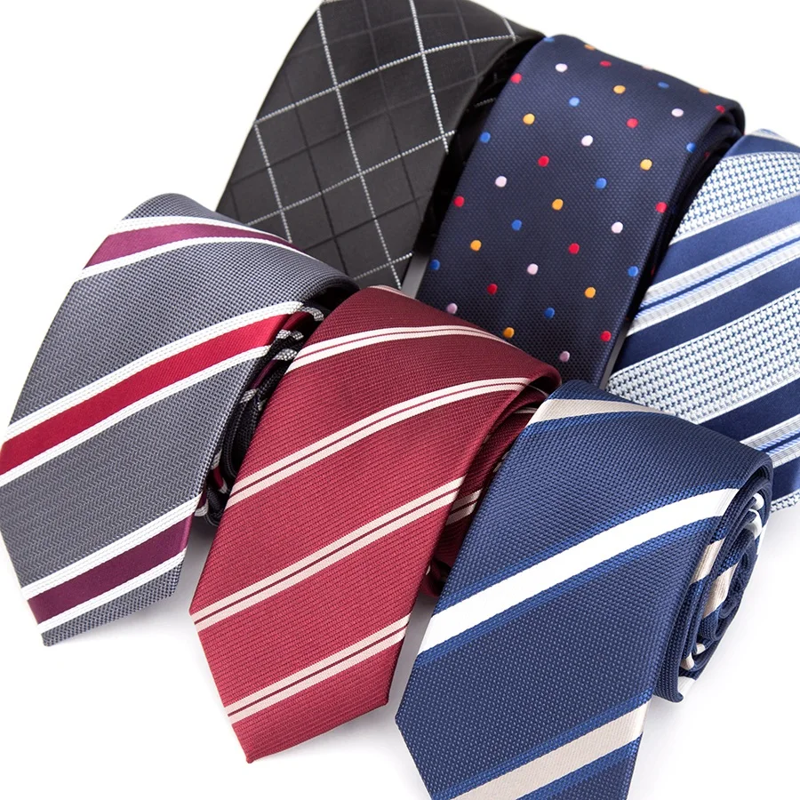 Mens Ties Jacquard Stripe Fashion Ties for Men Formal Dress Necktie