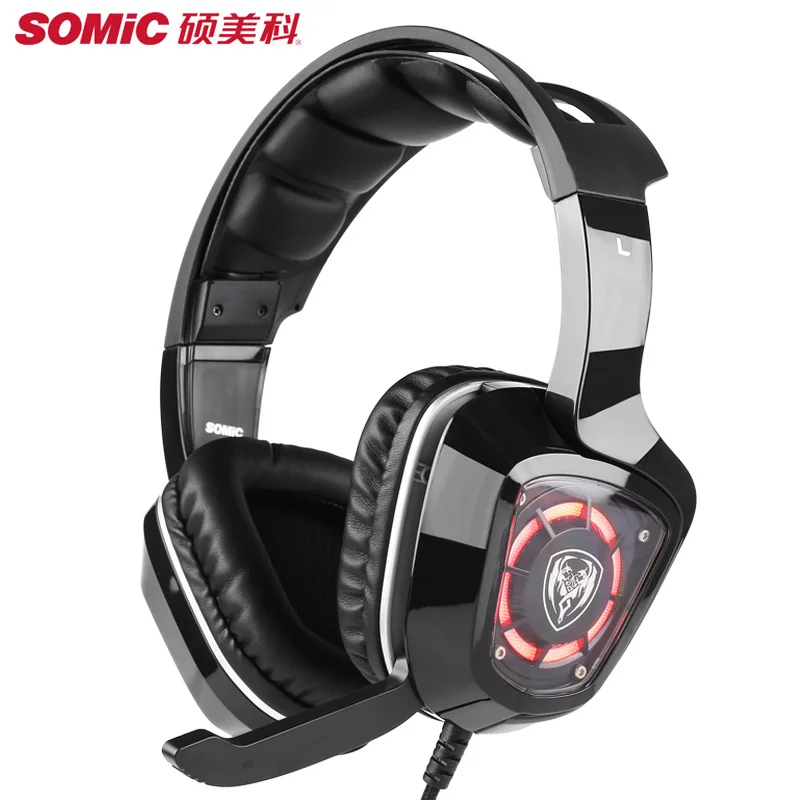 SOMiC G910i игровая гарнитура 7 1 Surround Sound вибрации USB с микрофоном бас наушников