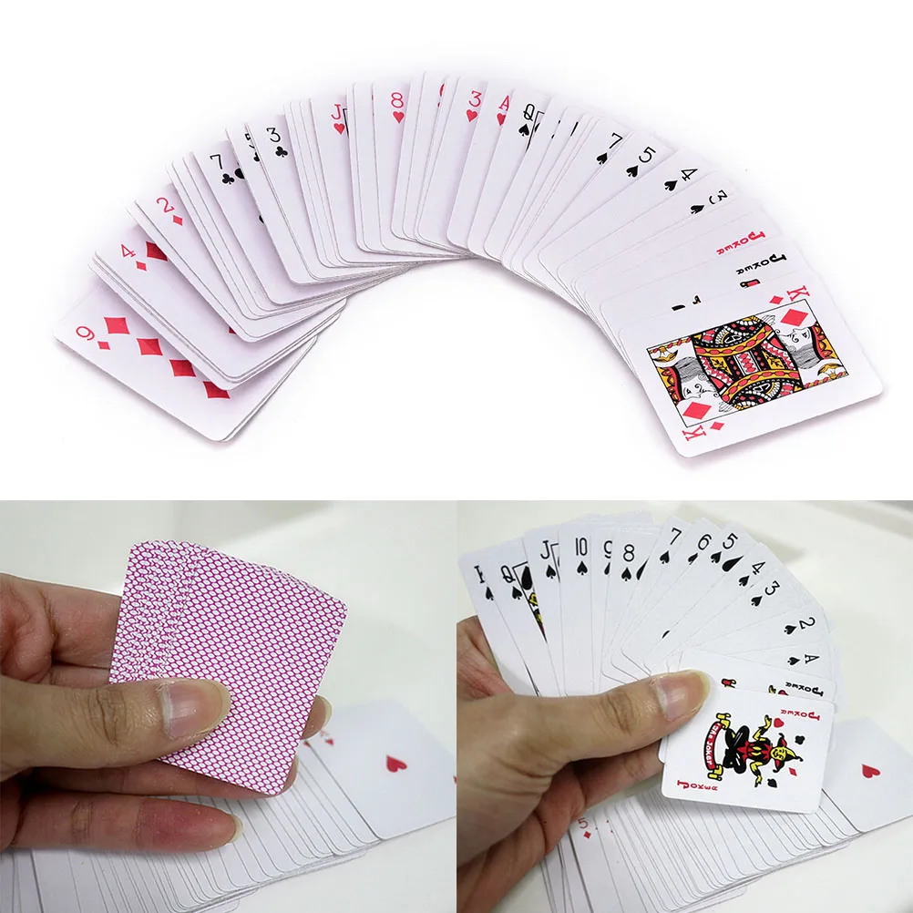 Niedlich Mini Poker Kleine Spielkarten Familienspiel Spielraum Spiel 5.3X3.8cm ^ 