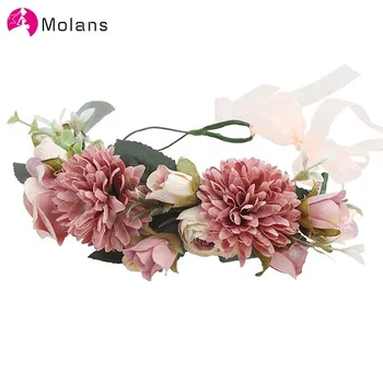 

Molans 3 Types Women Hairbands Simulation Christmas Floral Headband Rose Wreath Hair Hoop for Wedding Hair Accessories