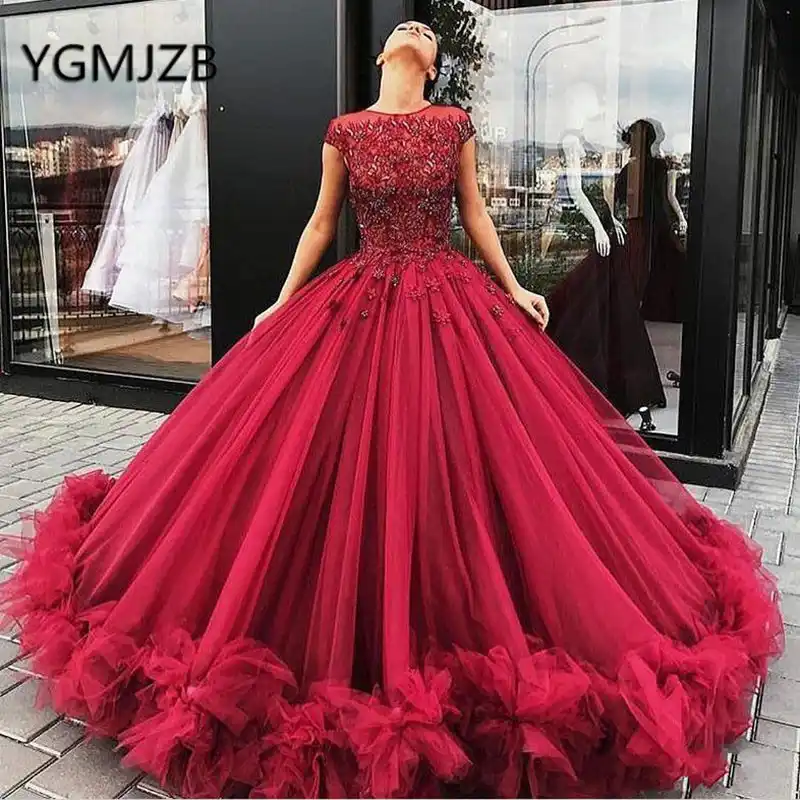 poofy ball gown prom dresses