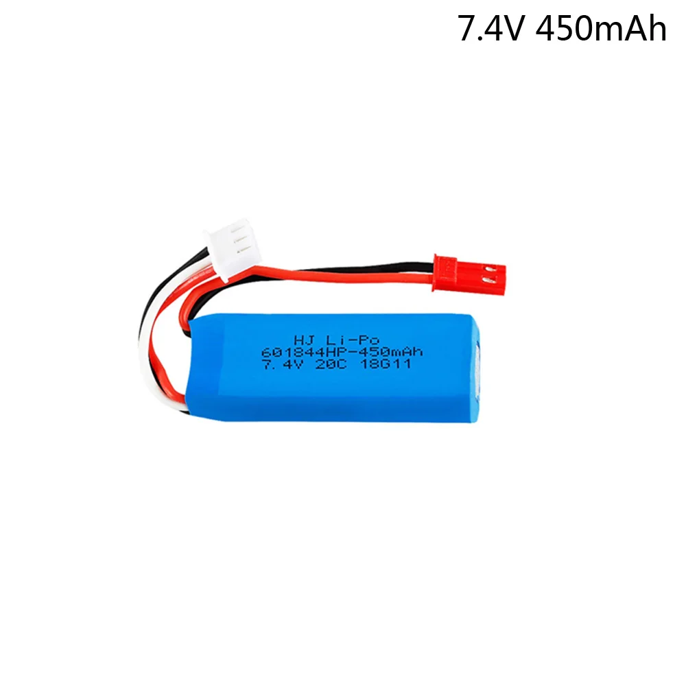 7,4 V 450mAh литий-полимерный Батарея 2S для WLtoys K969 K989 K999 P929 P939 RC автомобиль 601844 20C 7,4 V 450 мА-ч