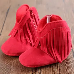 Для маленьких девочек мальчиков мягкая подошва пинетки ботинки снега Младенческая малышей новорожденных кроватки обувь Новые