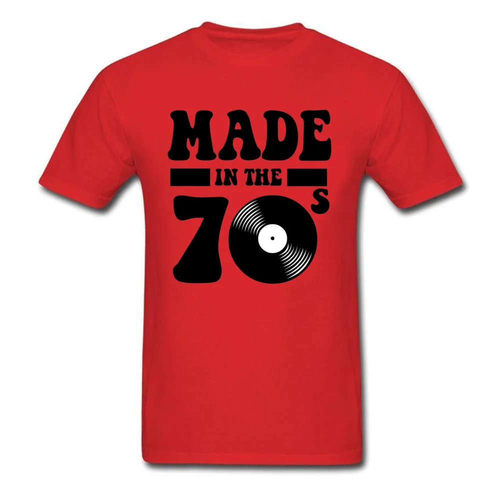 Made in the 70s 17183 100% Cotton Men Short Sleeve Tops T Shirt Design Summer Top T-shirts Comics Tops Shirt Hip Hop Crew Neck Made in the 70s 17183 red