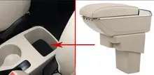 For Hyundai Solaris/Verna/Grand Avega armrest box central Store content box with cup holder ashtray car-styling accessory armrest box for hyundai solaris 2 2017 central console arm store content box cup holder ashtray with rise and down function part