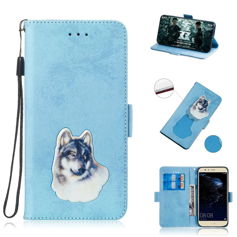 

For Huawei P10 Lite Case Flip Stand Wallet Retro Leather Cover design Mobile Phone Bags With Card slot function