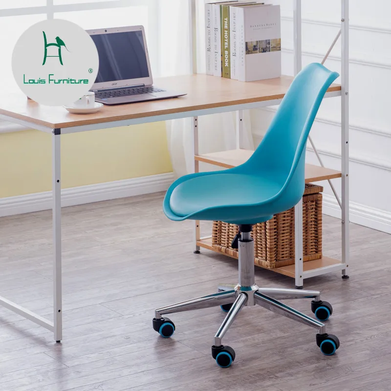 

Louis Fashion Office Chairs Nordic Backrest Lift Pulley Family Simple Modern
