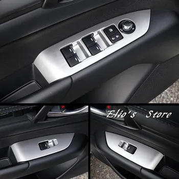 

4PCS ABS Matte Interior Door Armrest Window Switch Button Cover Trim For Mazda CX-3 CX3 2015 2016 2017 2018