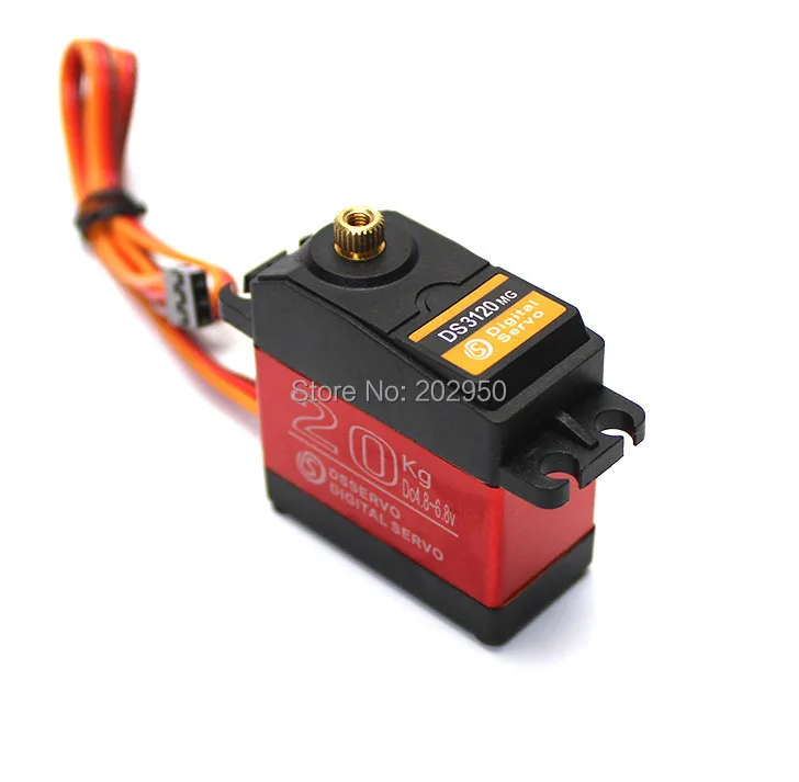 

DS3120 20KG High Torque Servo Metal Gear Steering Servo For HSP 1/8 1/10 RC Car 94188 94111 94123 94762 Baja 180 270 Degree