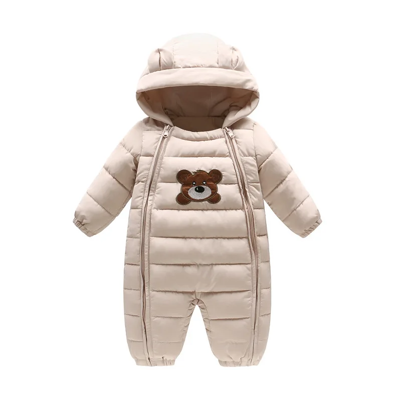 Baby Winter Rompers Thick Boys Girls Warm Infant Bear Snowsuit Kid