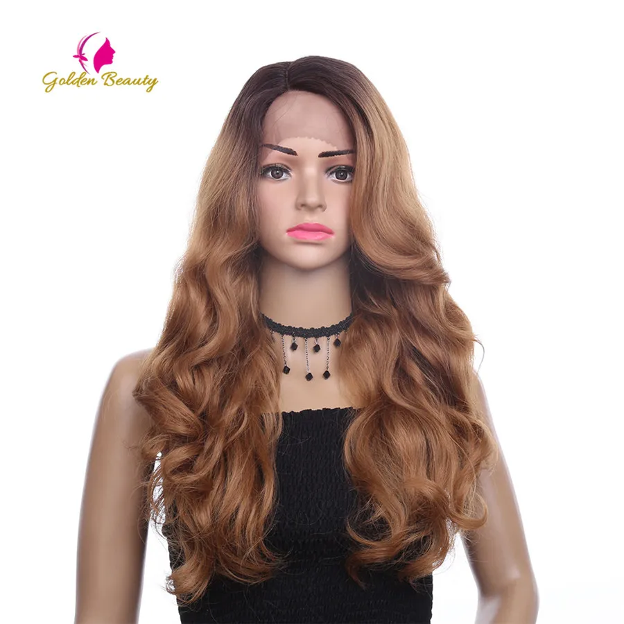 Парики из синтетических волос Golden Beauty 26 дюймов Длинные свободные волнистые