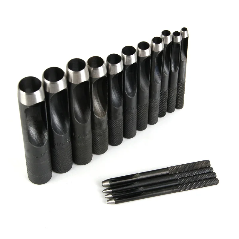 

10pc/set Good Quality Belt Punch DIY Leather Needle Drift Pin Metal Craft Tool Die Leather Hole Punch Kit DIY Leather craft