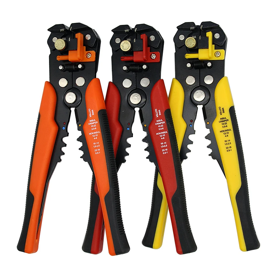 

8"ecrustation Pliers Cable Wire Stripper Cutter Crimper Automatic Multifunctional TAB Terminal Crimping Stripping Plier Tools