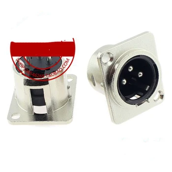 

100pcs Metal Square 3 Pin XLR Connector Socket Audio Microphone XLR Adapter