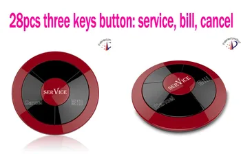 

Restaurant call button, service, cancel, bill , wireless pagers calling system red waiter calling button 28pcs red service bell