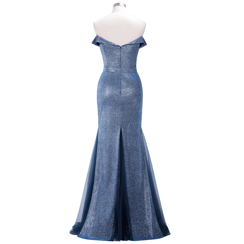 Robe de soiree с открытыми плечами возлюбленная Русалка сияющее вечернее официальное